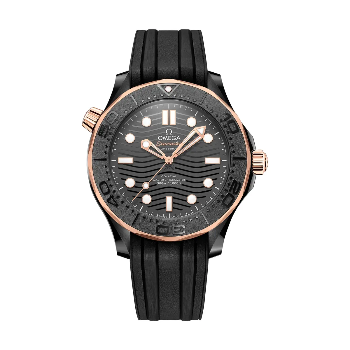 Seamaster Diver 300M Ceramic And Sedna Gold 43.5Mm - Black On Rubber Strap 1