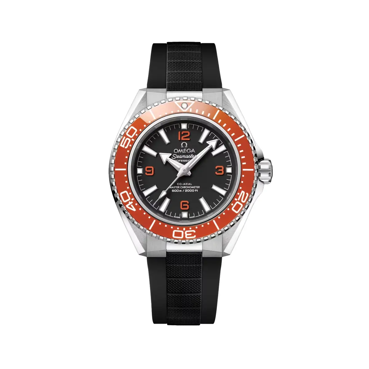 Seamaster Planet Ocean 600M 42Mm - Black And Orange On Black Rubber Strap 1