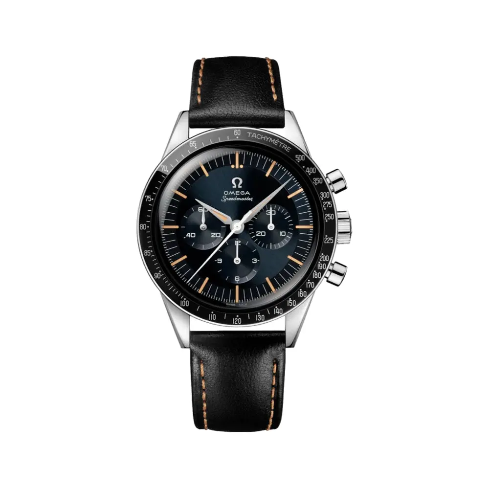 Speedmaster "First Omega In Space" - Blue On Black Leather Strap 1