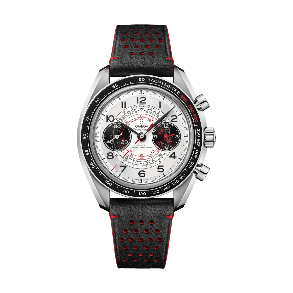 Speedmaster Chronoscope Chronograph 43Mm - Silver On Leather Strap 1