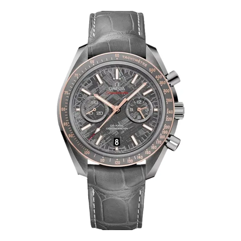 Speedmaster Dark Side Of The Moon Chronograph 44.25Mm - Meteorite Grey On Leather Strap 1