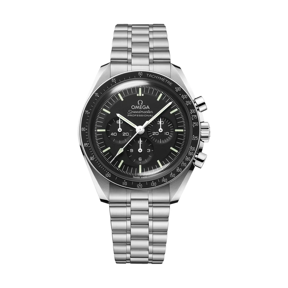 Speedmaster Moonwatch Professional Hesalite 42Mm - Black On Bracelet 1