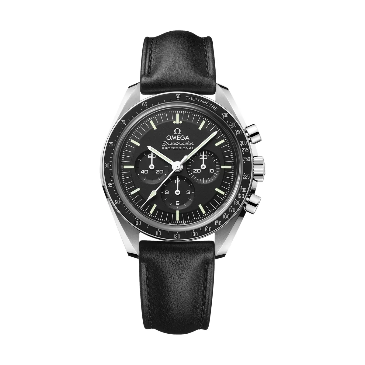 Speedmaster Moonwatch Professional Sapphire 42Mm - Black On Leather Strap 1