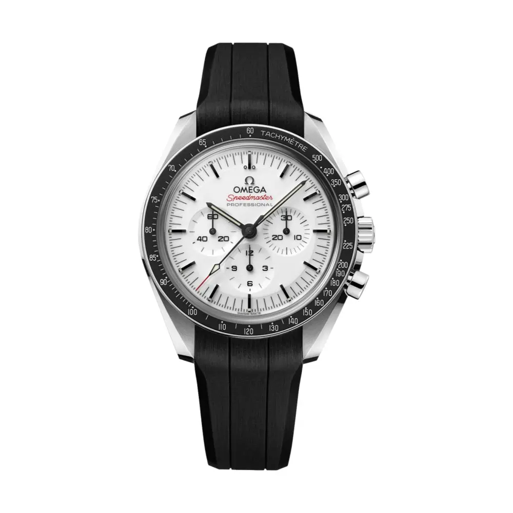 Speedmaster Moonwatch Professional Chronograph Sapphire 42Mm - White On Rubber Strap 1