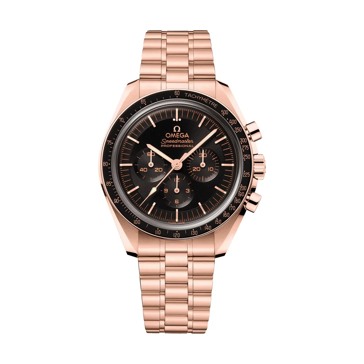 Speedmaster Moonwatch Professional Sapphire Sedna Gold 42Mm - Black On Bracelet 1