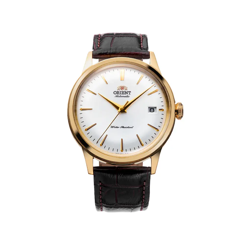Bambino Version 7 Gold-Tone 38Mm (2024 Update) - White On Leather Strap 1