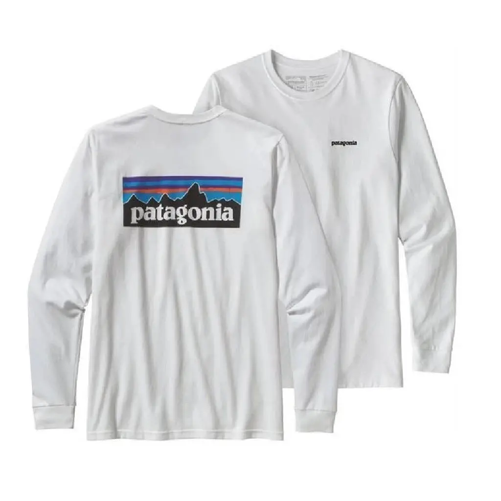 Patagonia L/S P-6 Logo Responsibili Tee - White 38518 1