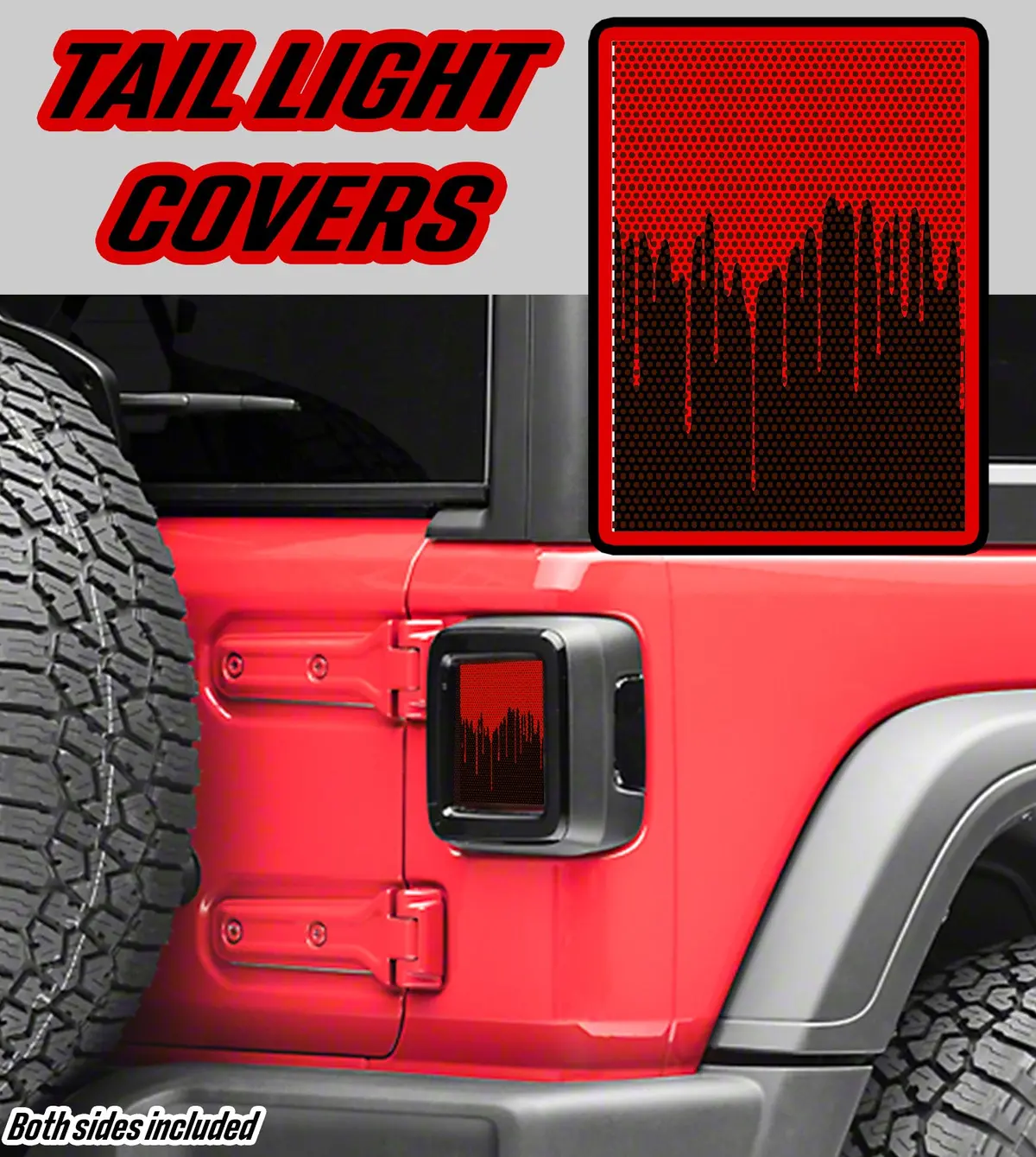 Red Paint Taillight Cover Decal 1