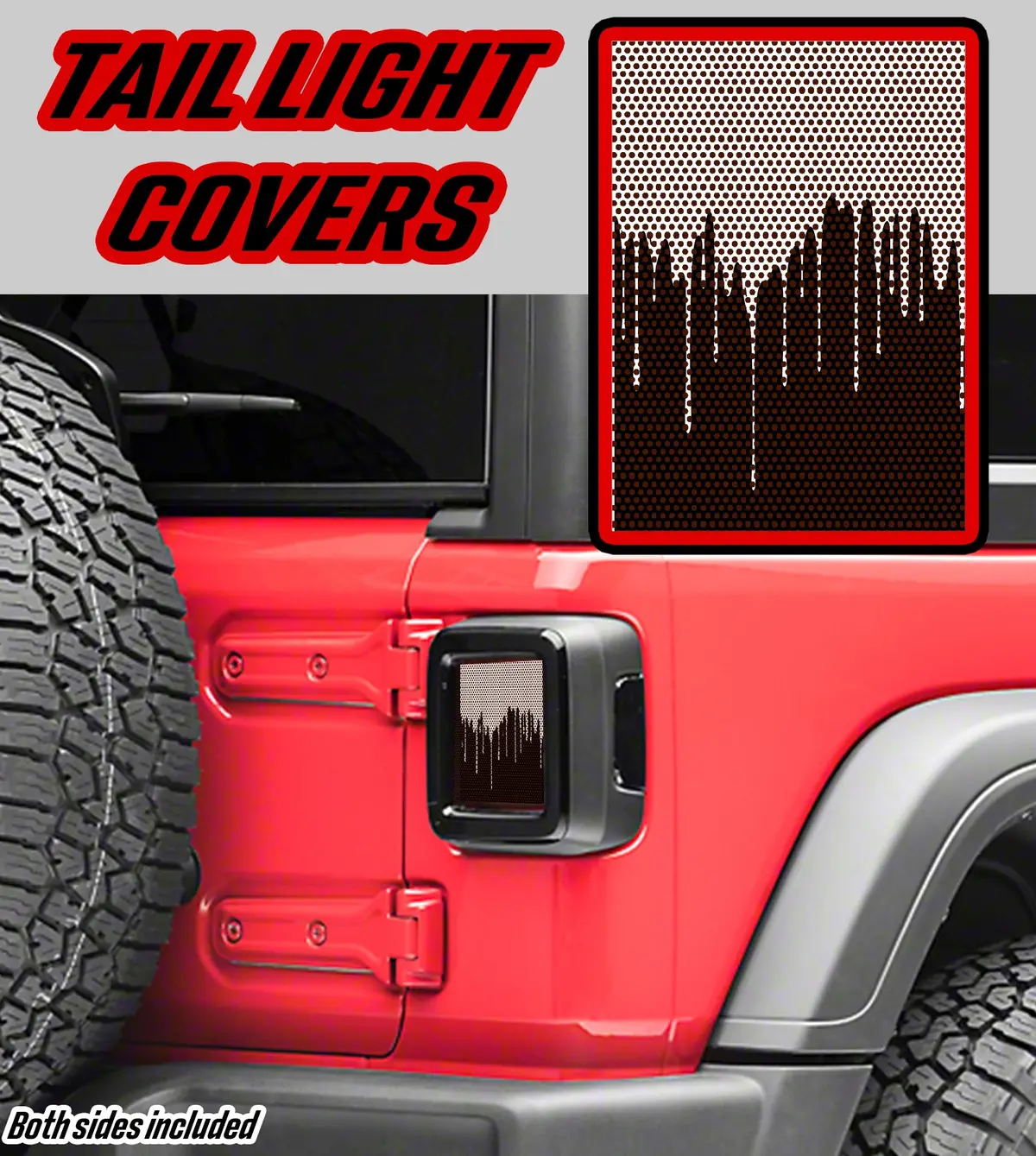 White Paint Taillight Cover Decal 1