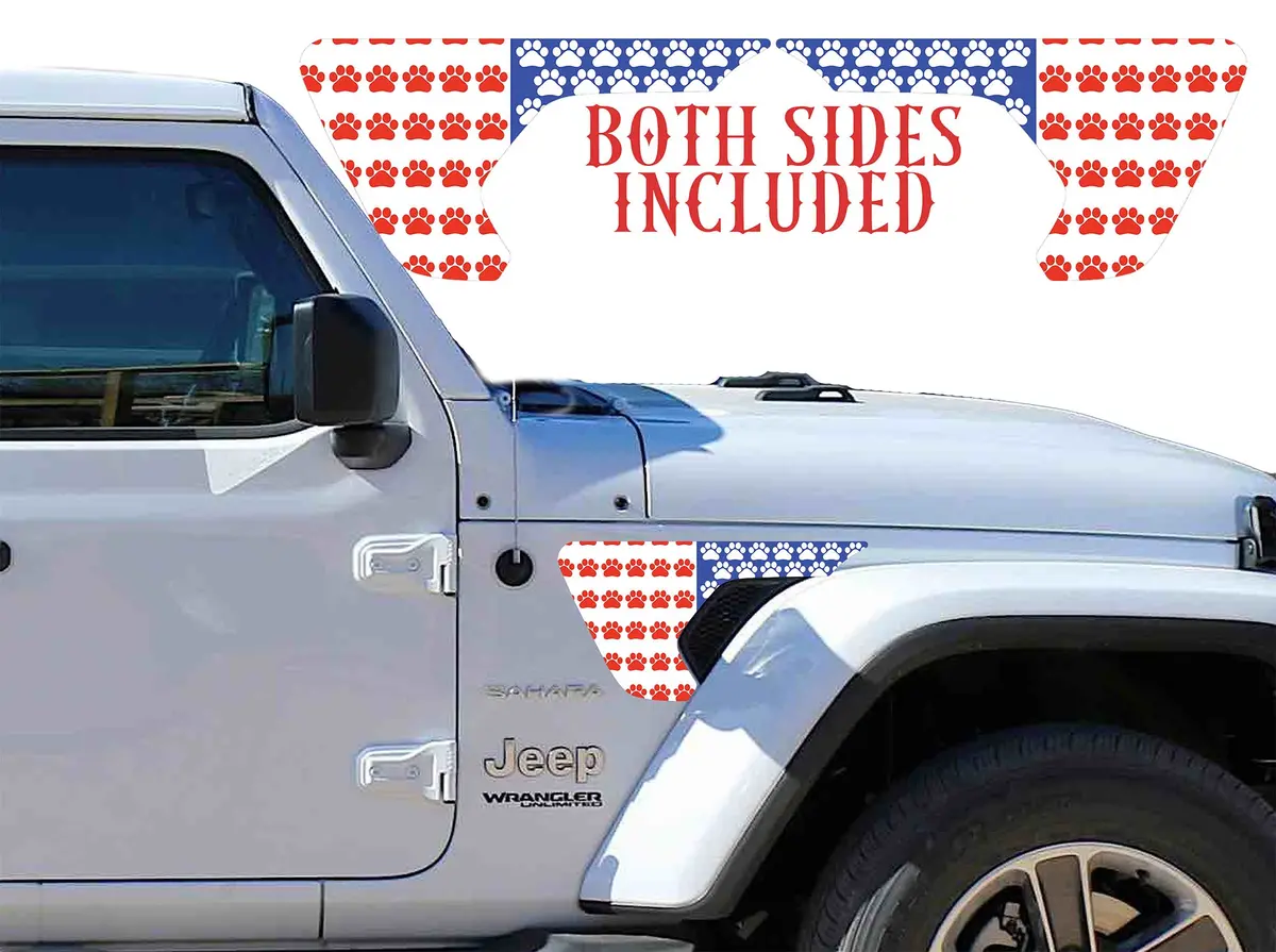 Fender Vent For The Jl Or Jt 2018 Or Newer Paw Print Flag 1