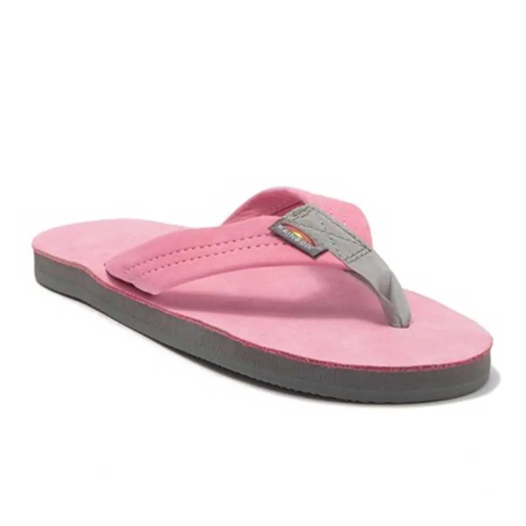Rainbow Women's Premier Leather Wide Strap Single Layer Arch - Pink/Grey 1