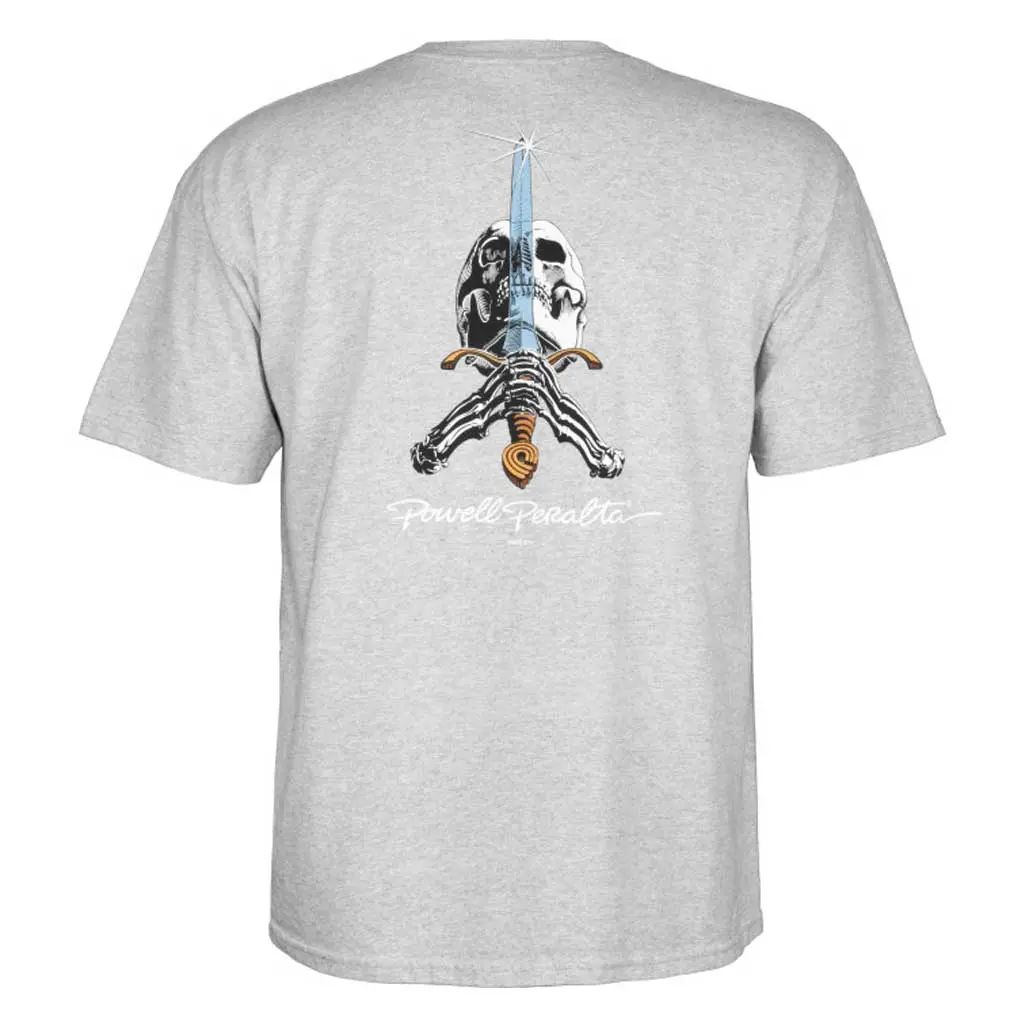 Skate One Powell Peralta Skull & Sword Tee - Grey 1