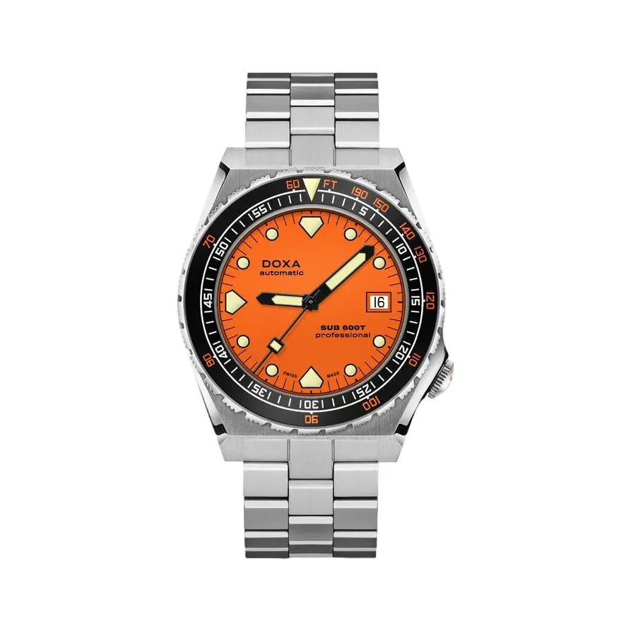 Sub 600T Professional Ceramic Bezel 40Mm - Orange On Bracelet 1