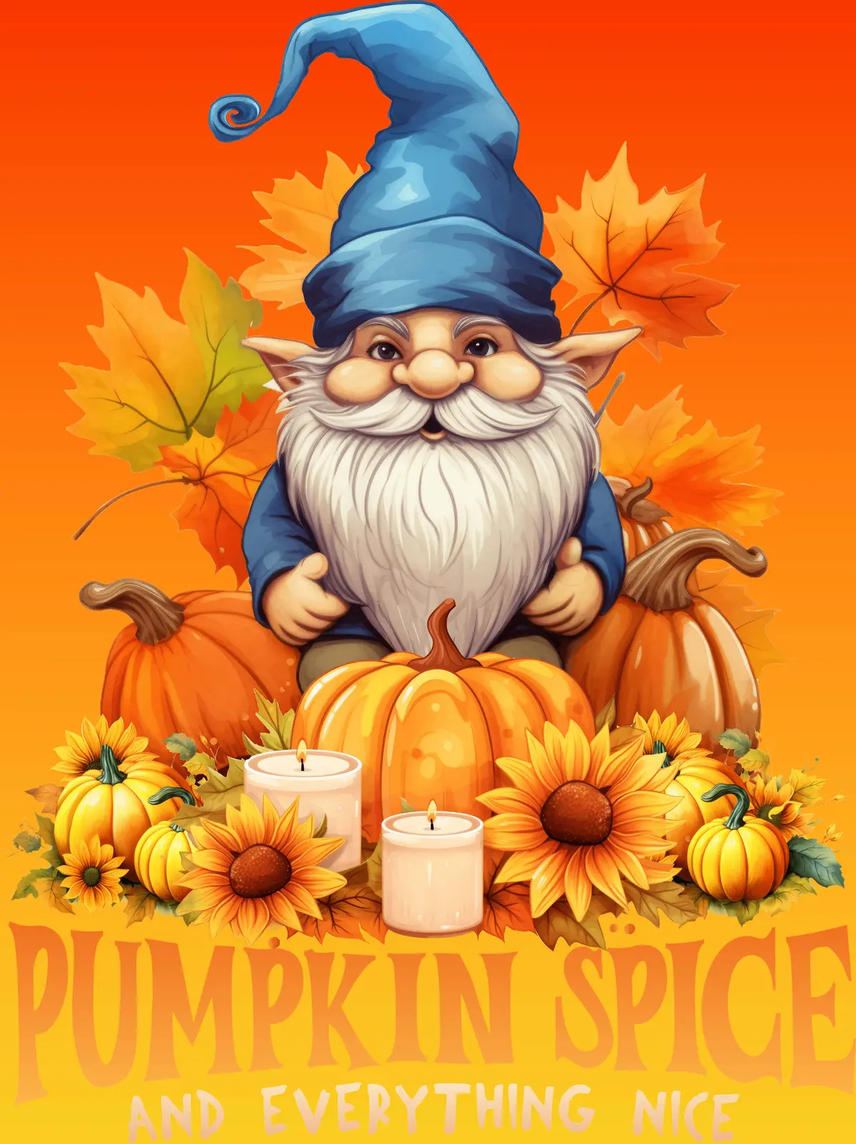 Pumpkin Spice Gnome Digitial Download 1