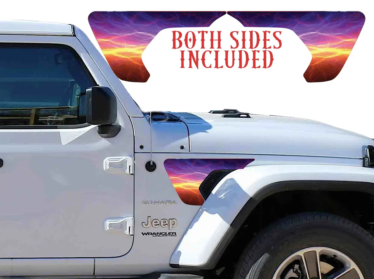 Fender Vent For The Jl Or Jt 2018 Or Newer Purple And Orange Lighting 1