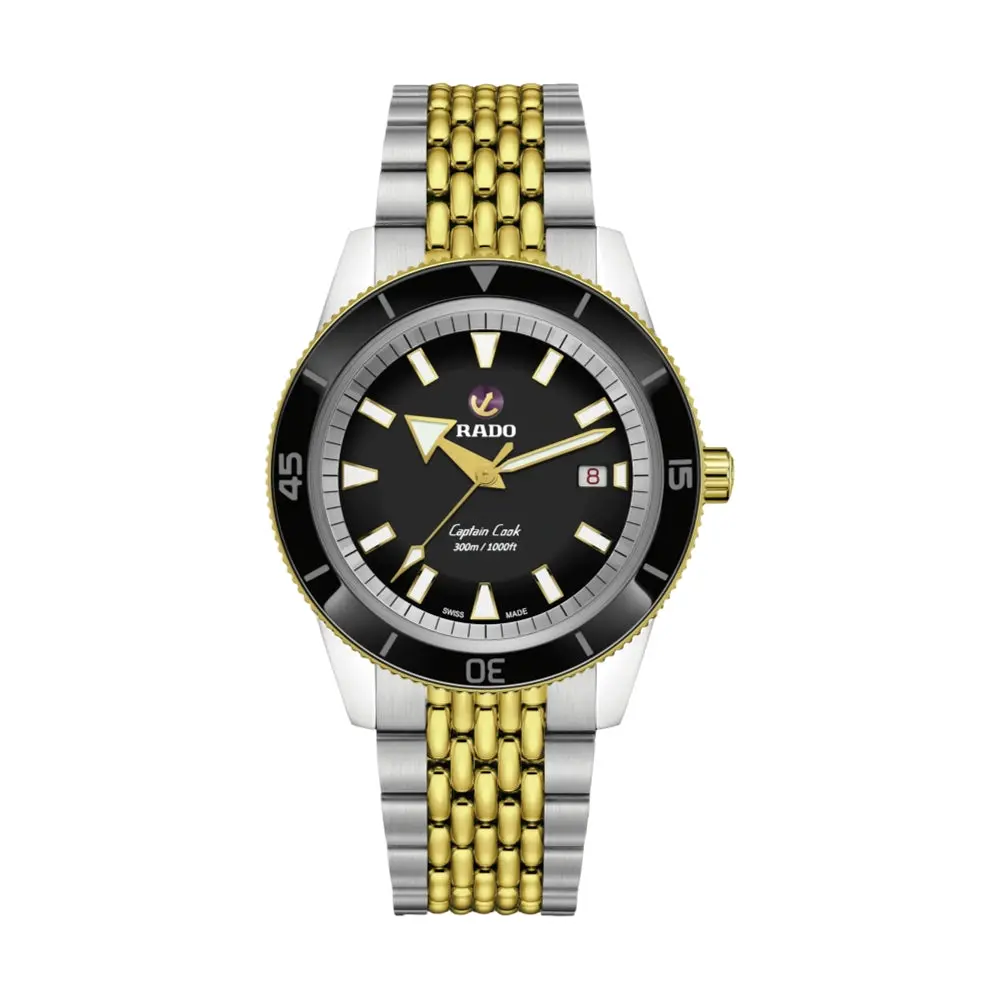 Captain Cook Automatic Two-Tone Yellow Gold 42Mm - Black On Bracelet 1