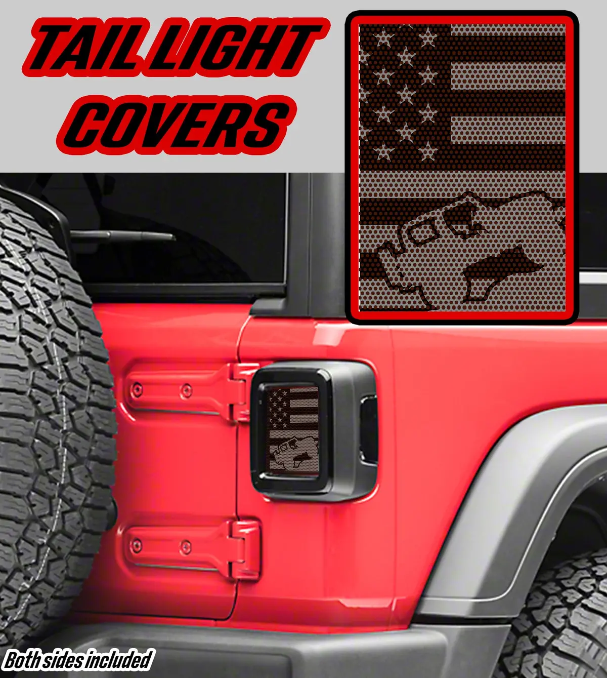 Gray Rock Crawler Taillight Cover Decal 1