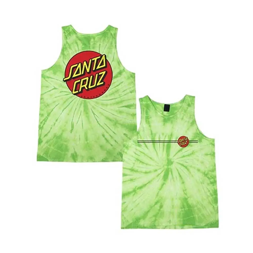 Santa Cruz Classic Dot Regular Tank - Spider Lime 1