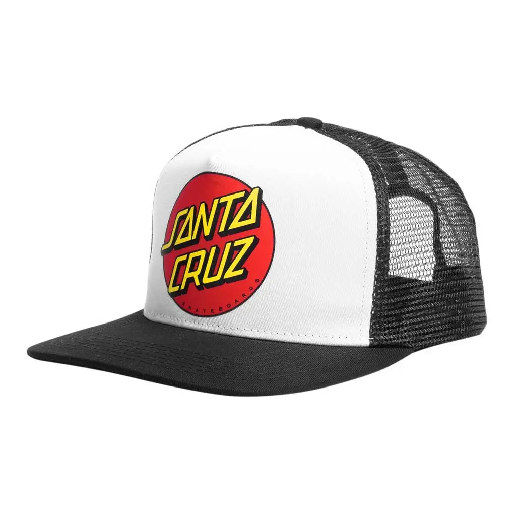 Santa Cruz Classic Dot Trucker Mesh - Black/White 1