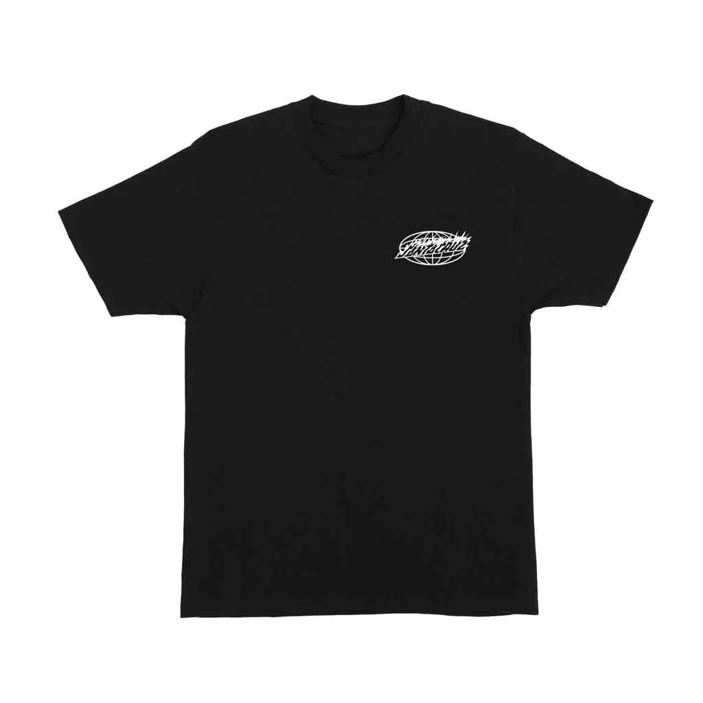 Santa Cruz Global Flame Dot Mono S/S Tee - Black 1