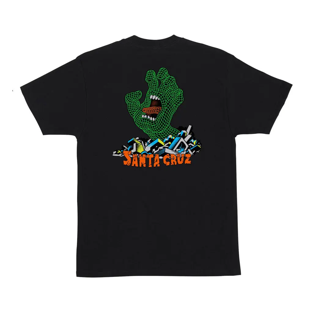 Santa Cruz Kendall Grid Hand S/S Tee - Black 1