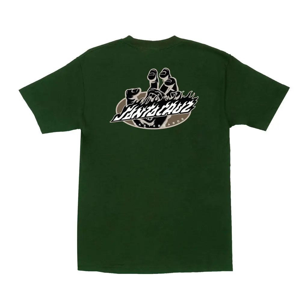 Santa Cruz Screaming Fire Oval S/S Tee - Forest 1