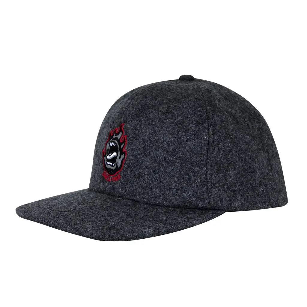 Santa Cruz Screaming Fire Snapback - Heather Charcoal 1