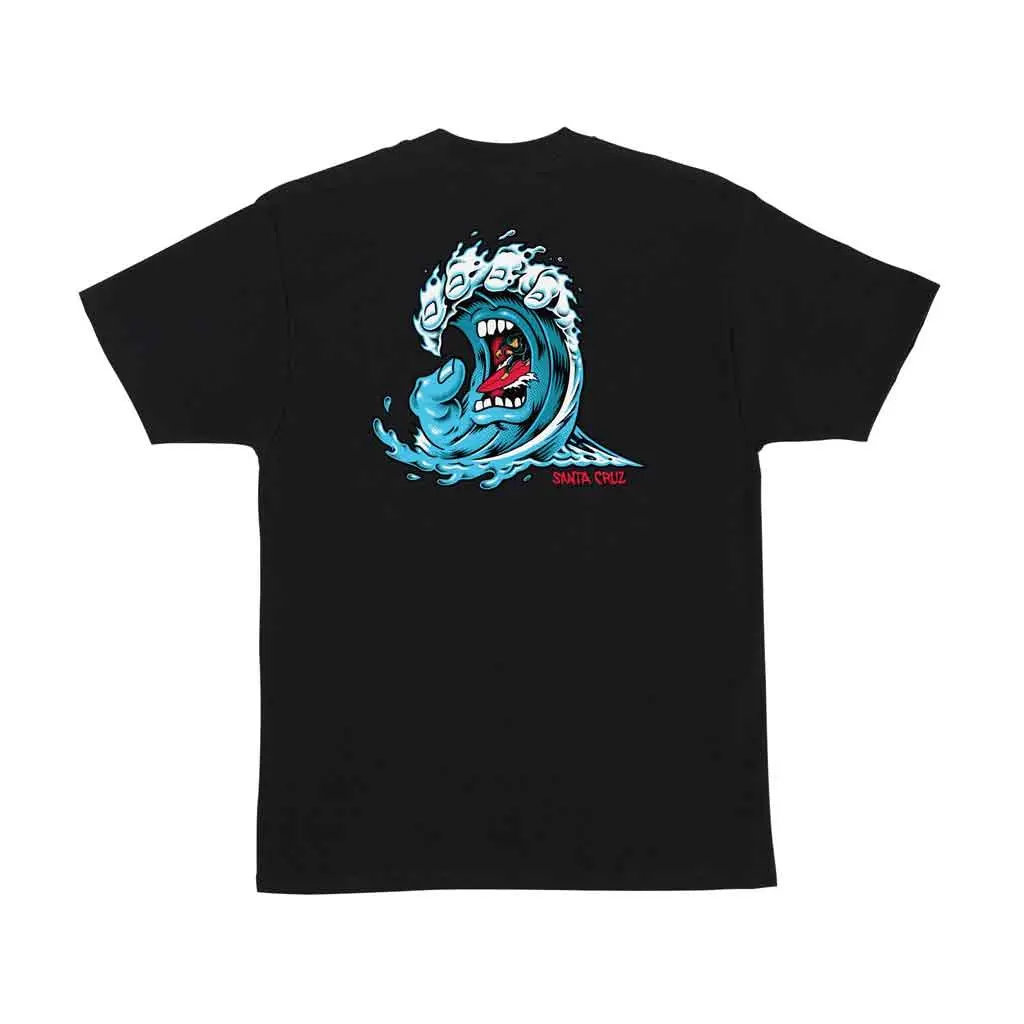 Santa Cruz Screaming Wave S/S Tee - Black 2