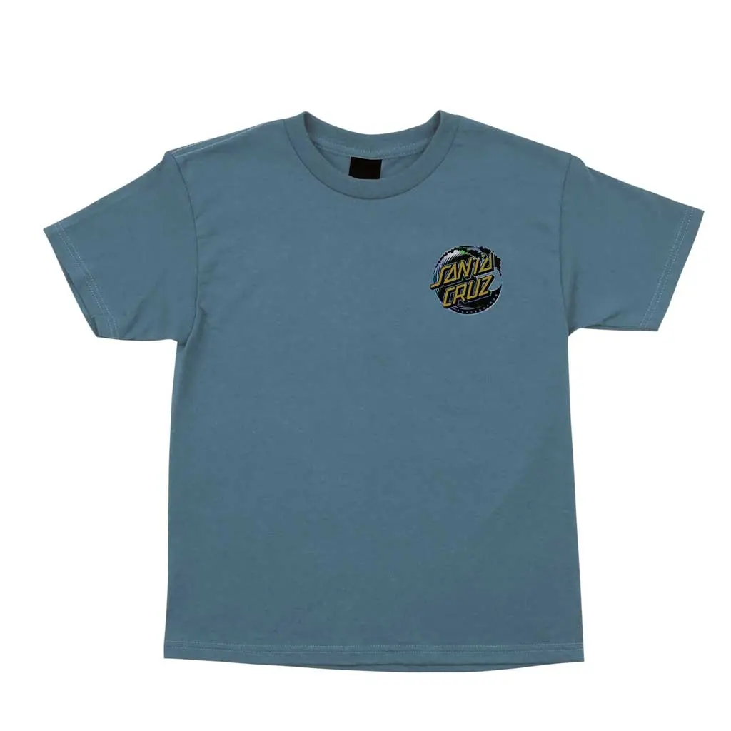 Santa Cruz Youth Holo Wave Dot S/S T-Shirt - Jade Dome 1