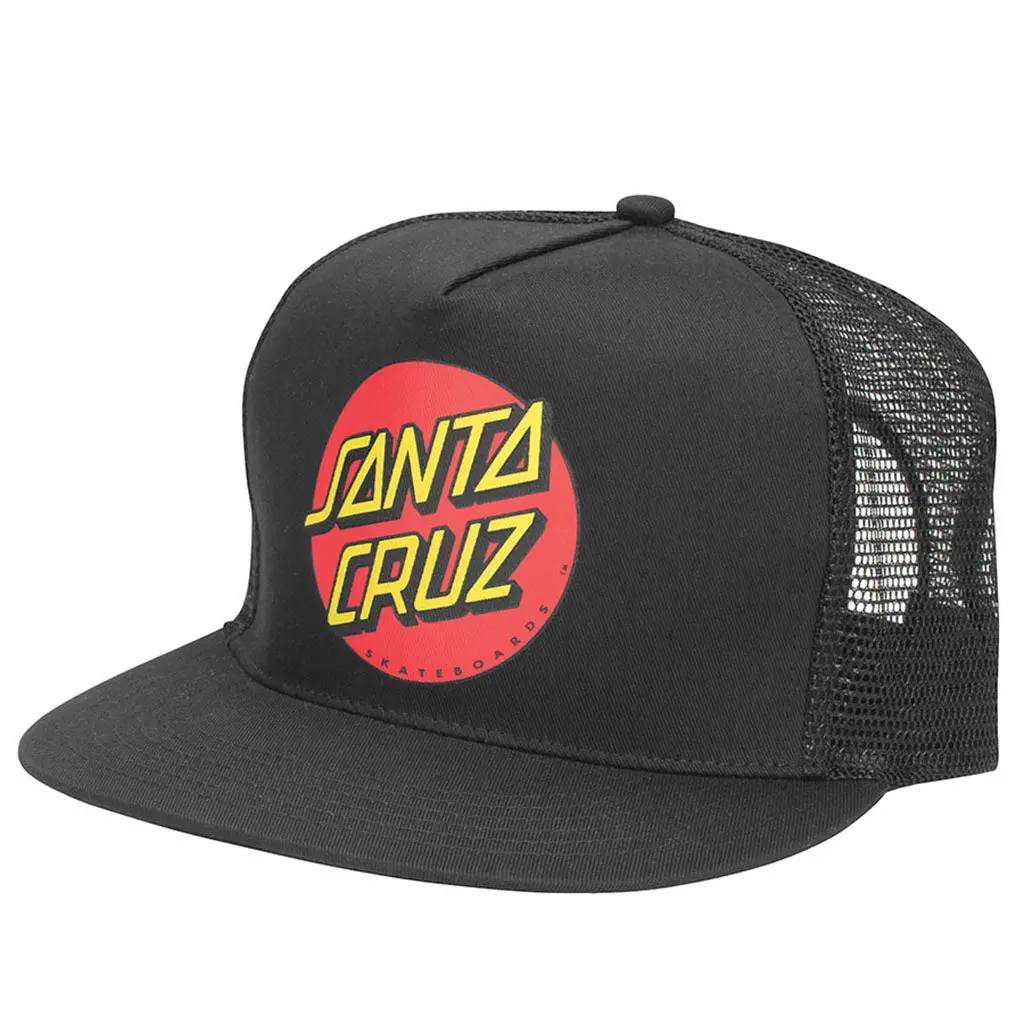 Santa Cruz Classic Dot Trucker Mesh - Black 1