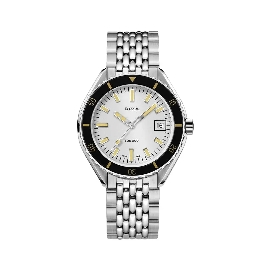 Sub 200 Searambler Sapphire Inlay Bezel 42Mm - Silver On Bracelet 1