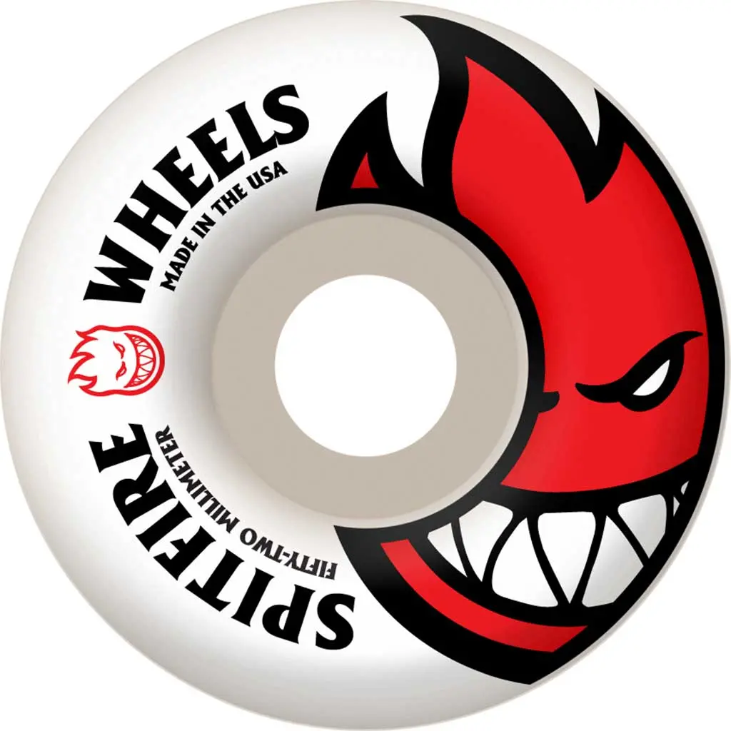 Spitfire Wheels Bighead 52Mm - White/Red 1