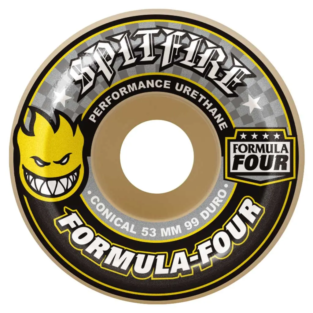 Spitfire F4 99D Conical 52Mm Wheel - Yellow 1