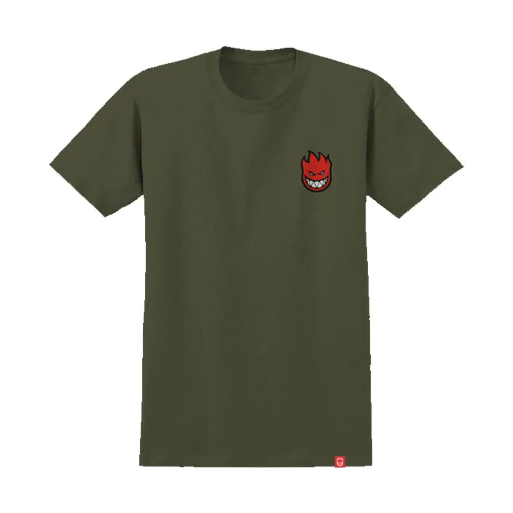 Spitfire Lil Bighead Flame S/S Tee - Military Green 1