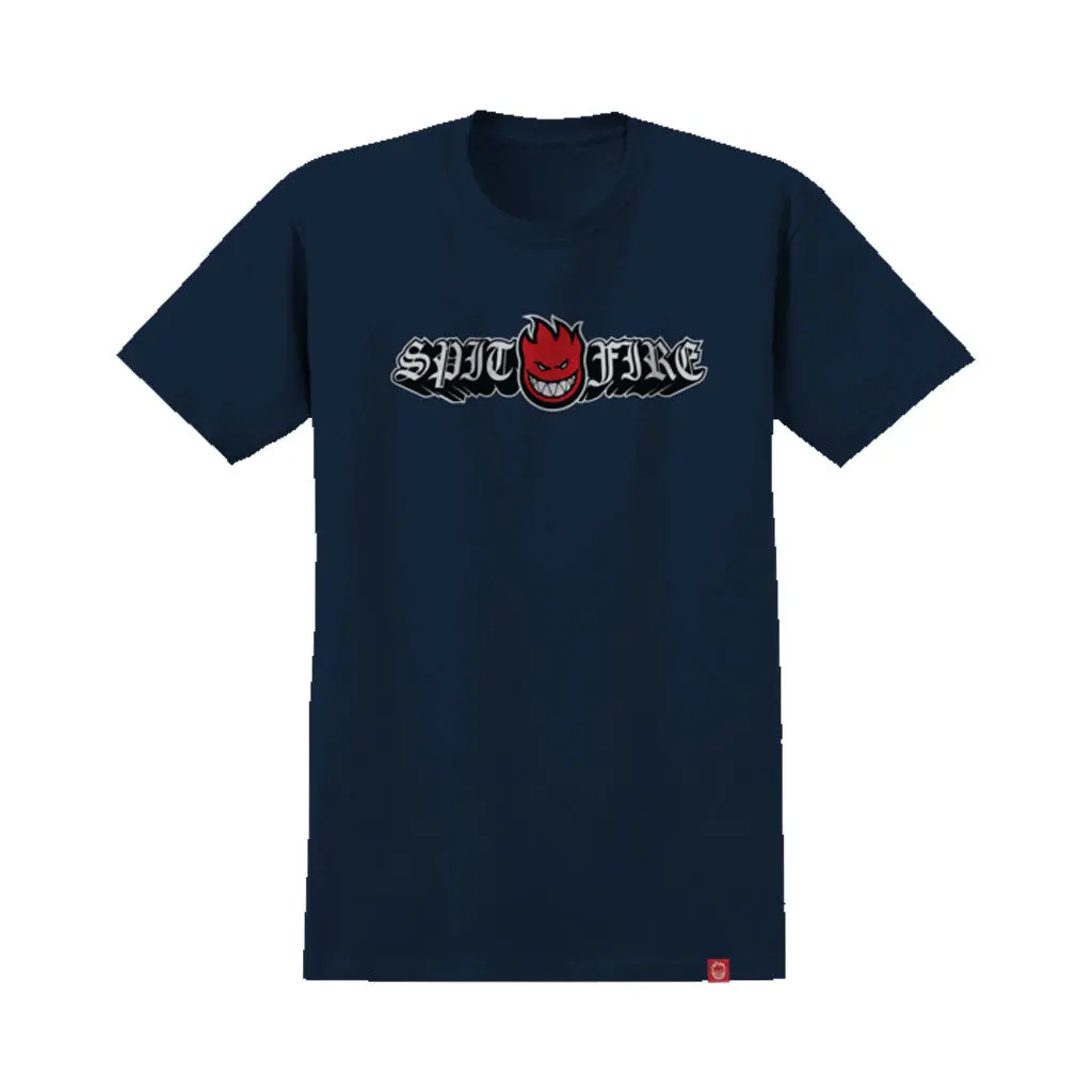 Spitfire Old E Drop Bighead S/S Tee - Tr Navy 1