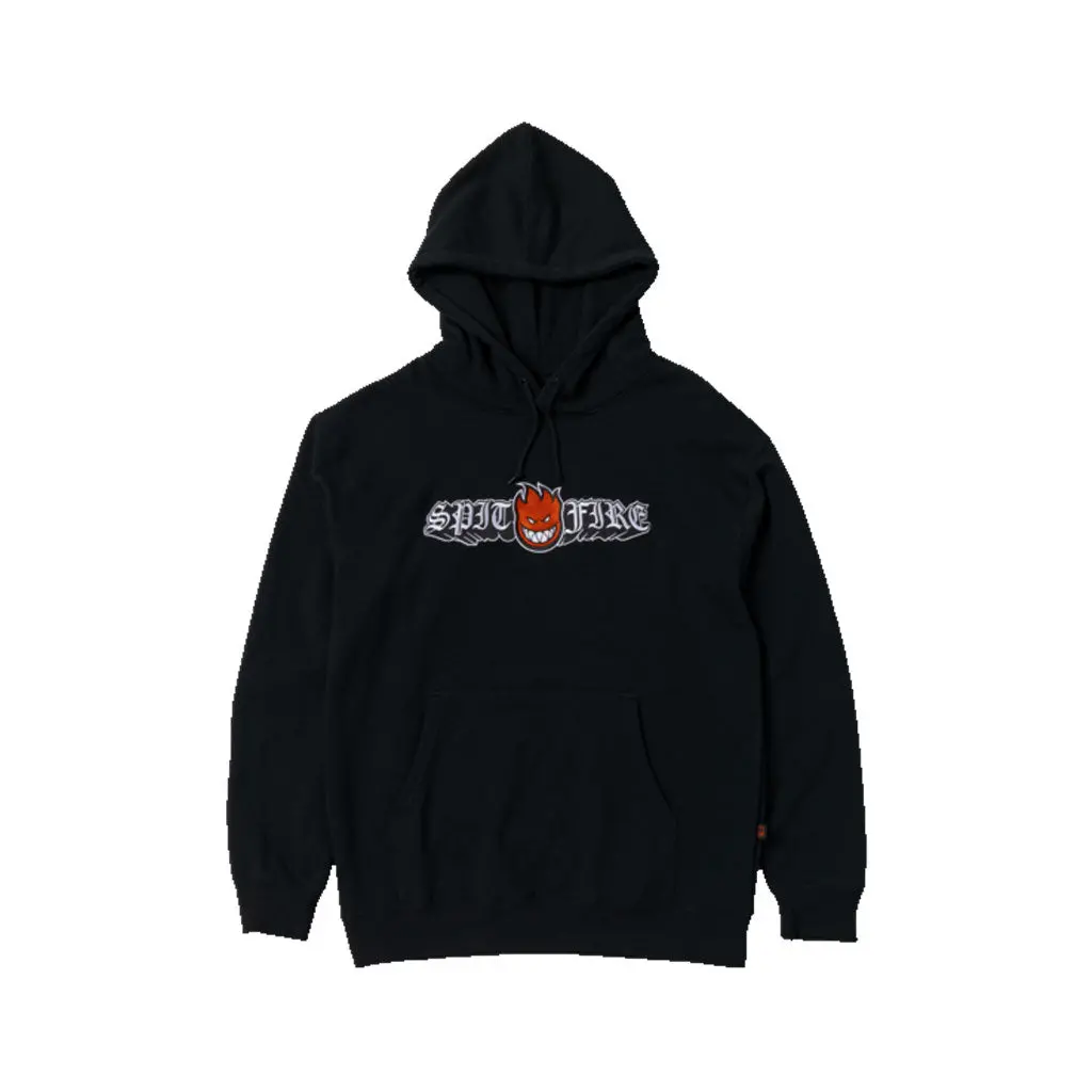 Spitfire Old E Drop Bighead Emb Hoodie - Black 1