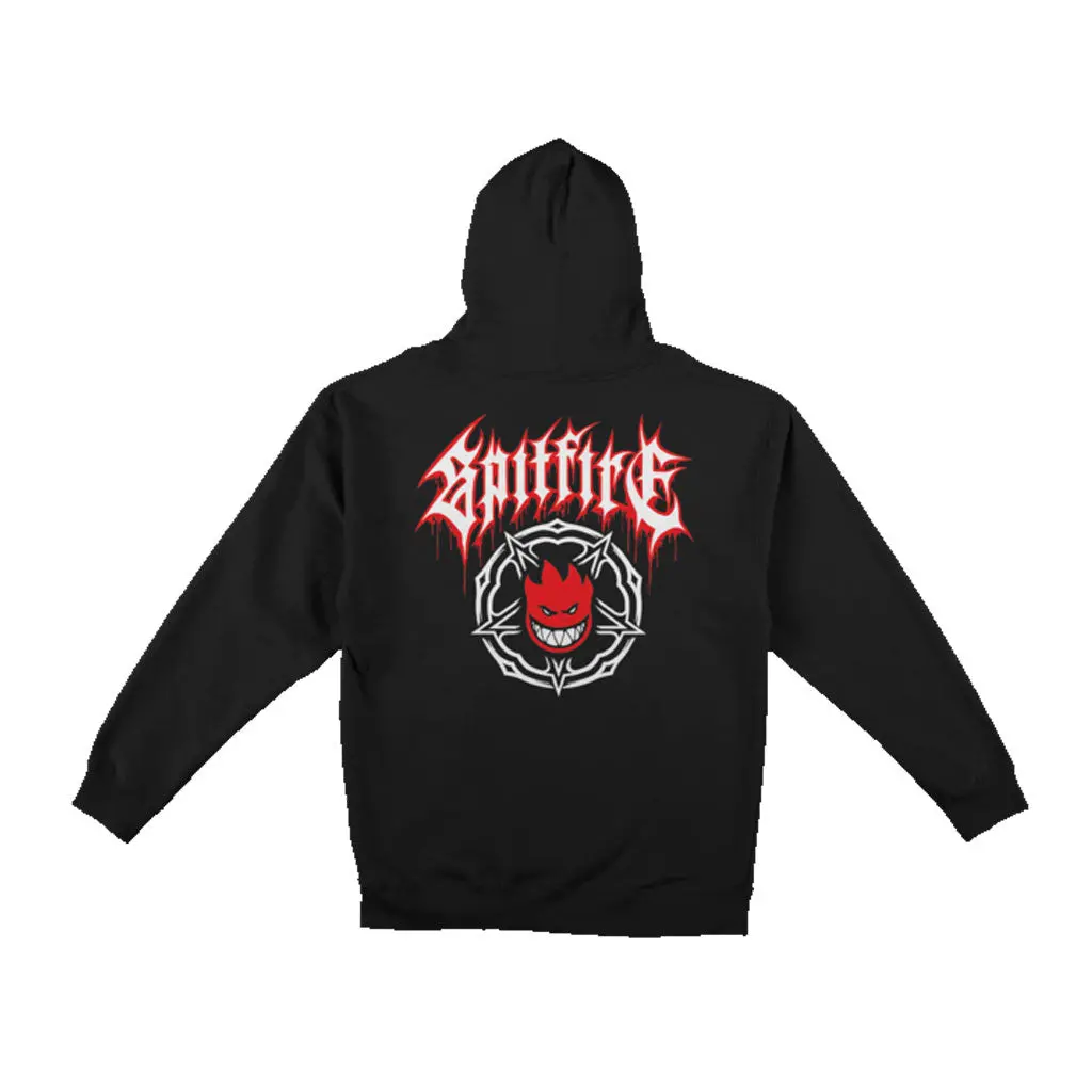 Spitfire Pentagram Drip Dbl Zip Hoodie - Black/Red 1