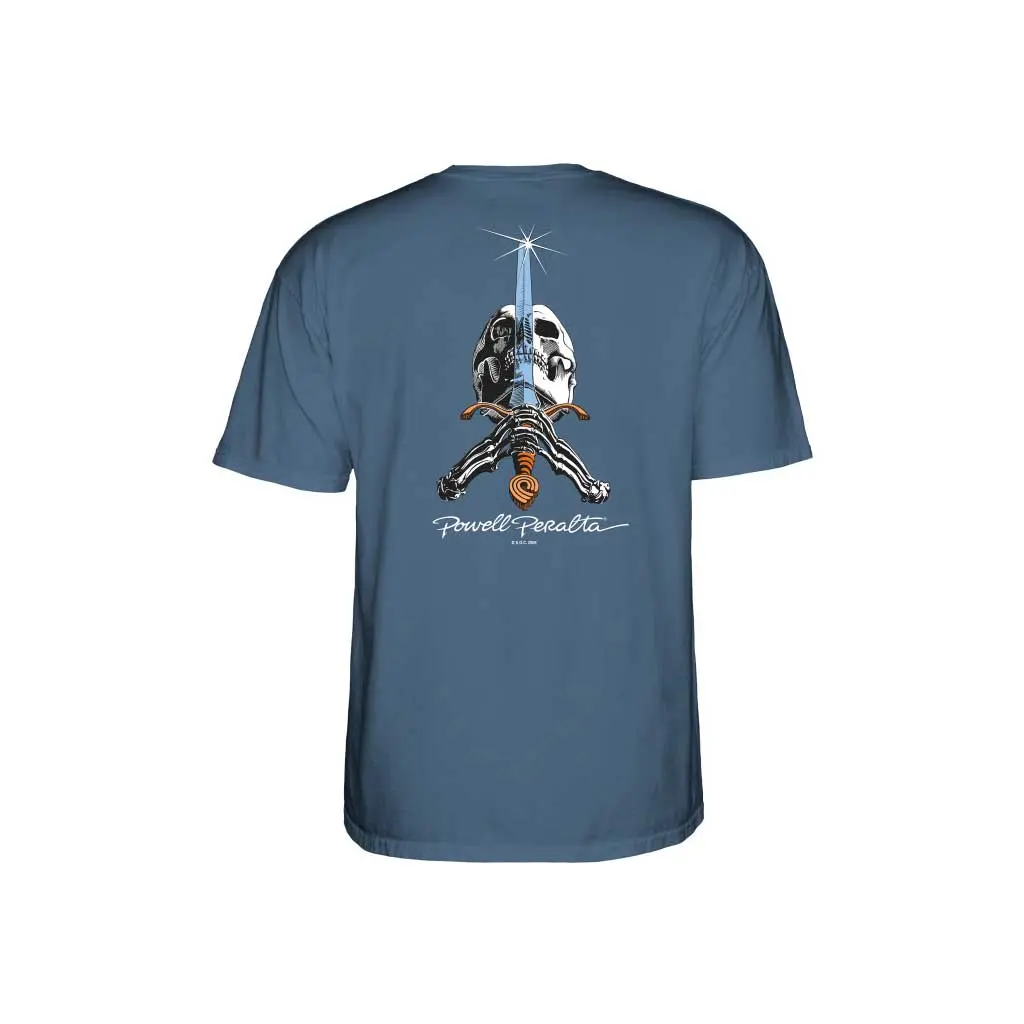 Skate One Powell Peralta Skull & Sword Tee - Indigo Blue 1