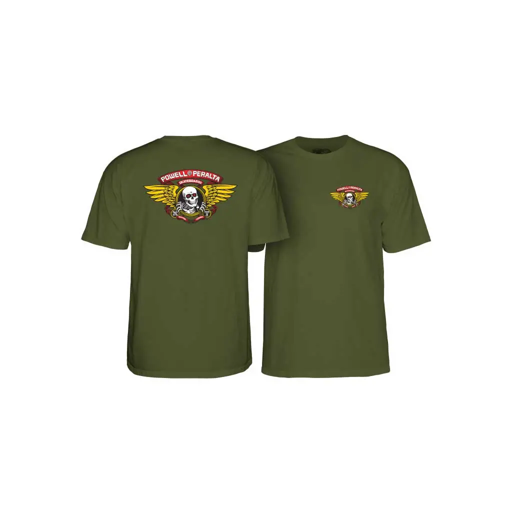 Powell Peralta Winged Ripper Tee - Military Green 1