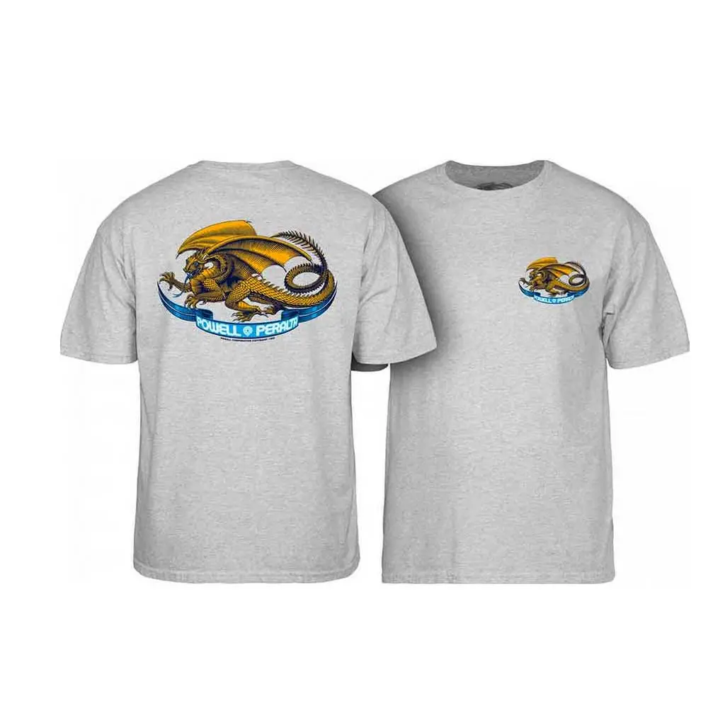 Powell Peralta Youth Oval Dragon Tee - Sport Gray 1