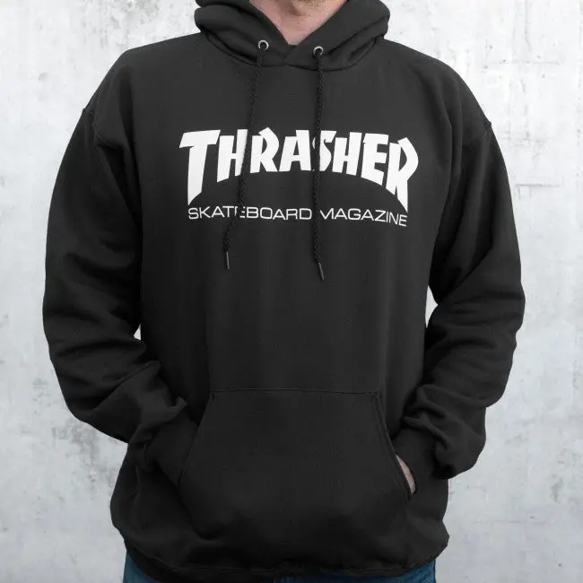Thrasher Skate Magazine Hood - Black 1