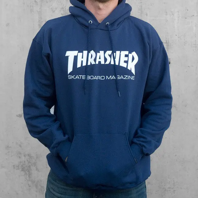 Thrasher Skate Magazine Hood - Navy 1