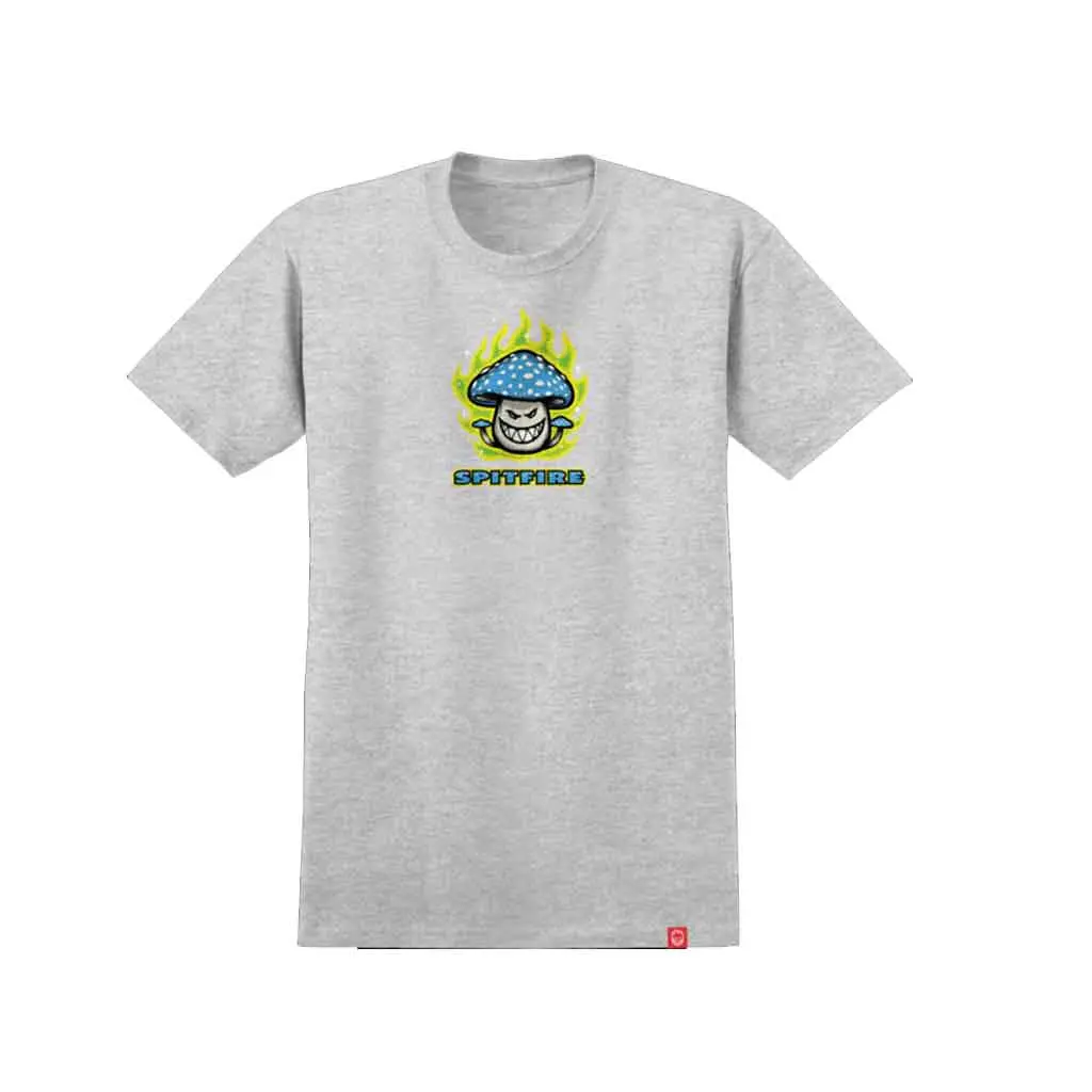 Spitfire Mushroom Bighead S/S Tee - Heather Grey 1