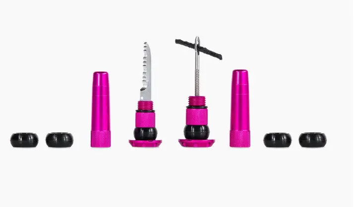 Muc-Off, Stealth Tubeless Plugs, Patch Kit, Pink, Pair 1