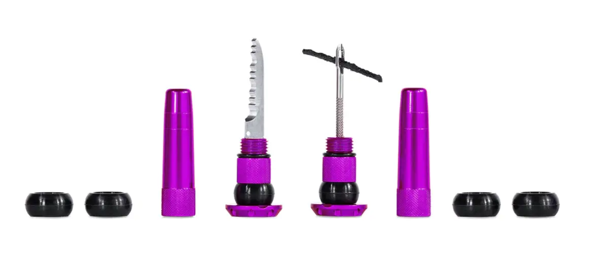 Muc-Off, Stealth Tubeless Plugs, Patch Kit, Purple, Pair 1