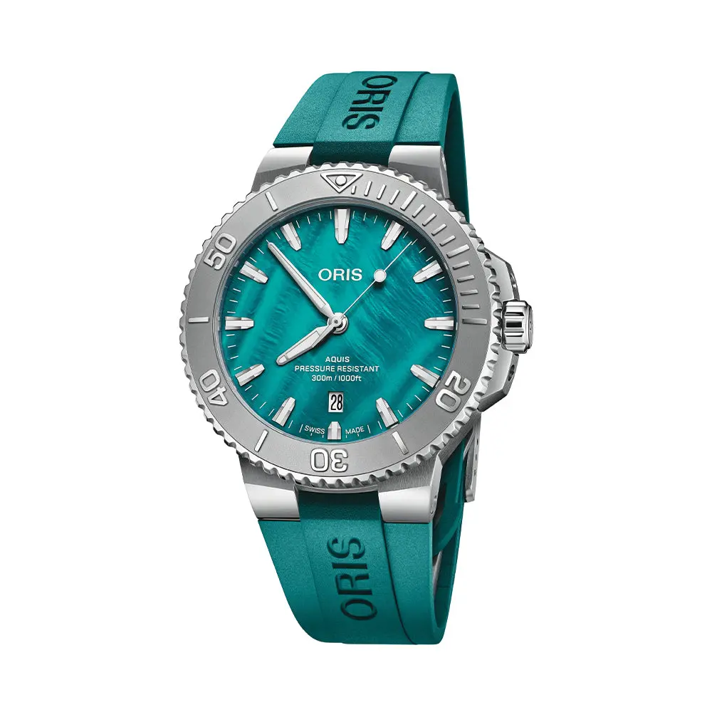 New York Harbor Limited Edition Ii 43.5Mm - Aqua Green Mother-Of-Pearl On Rubber Strap W/ Additional Bracelet 1