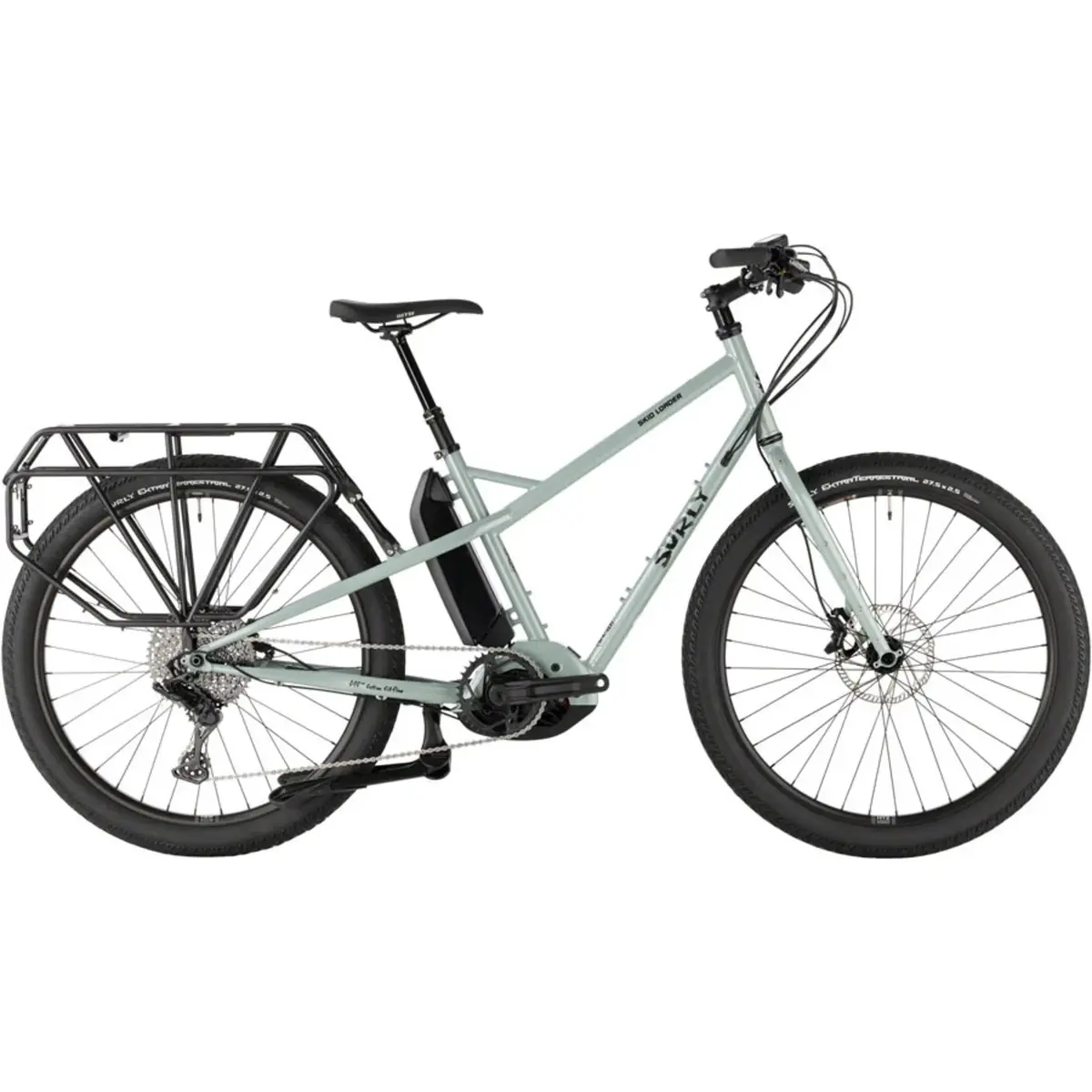 Surly Skid Loader Cargo Ebike - 27.5", Steel, Bathwater Gray, Medium 1