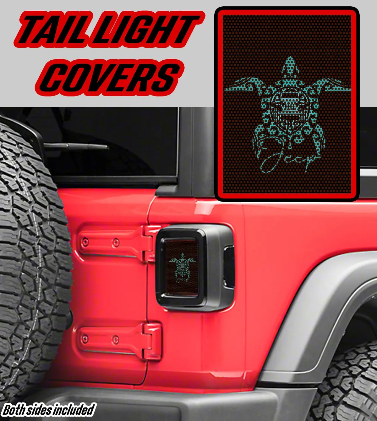 Turtle Taillight Cover Decal 1