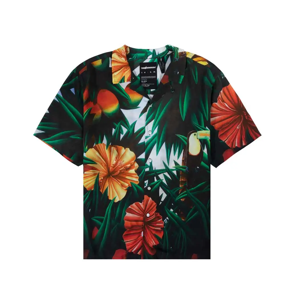 The Hundreds Blooming Ss Woven - Forest Green 1
