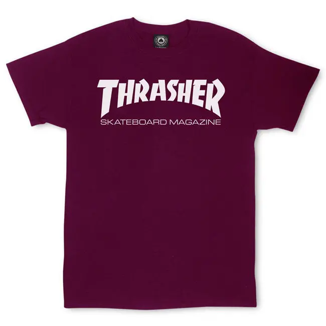 Thrasher Skate Magazine Tee - Maroon 1